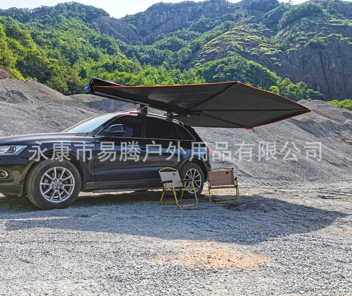 Car Side Canopy Aluminum Shell Suv Side Tent 270-Degree Quick-Open Sunshade Outdoor Camping Rainproof Sun Protection Car Tent