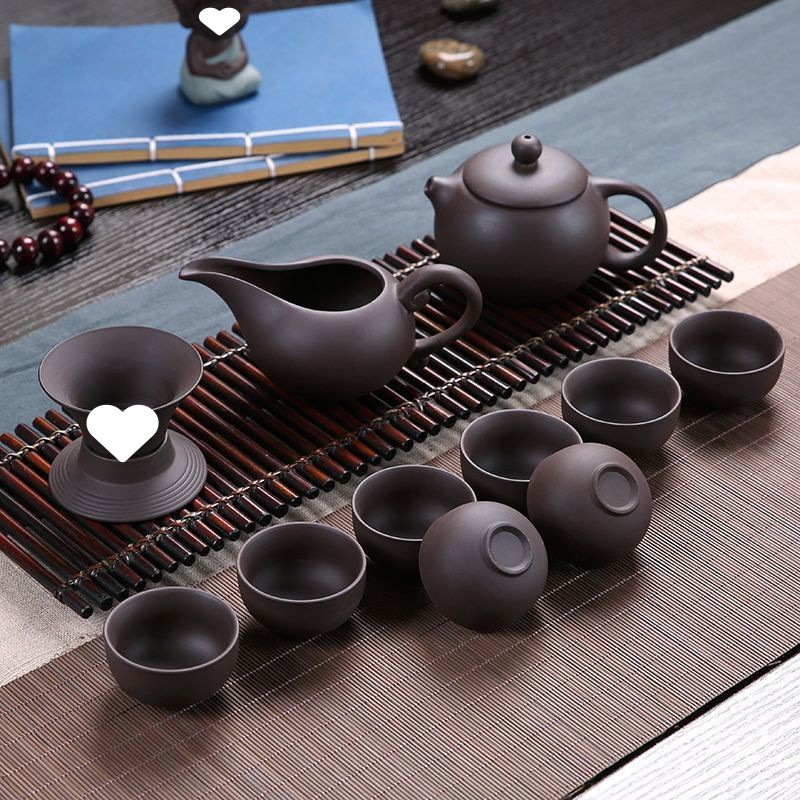 12 검은 보라색 모래 주전자