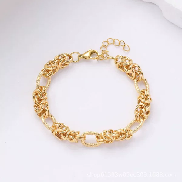 Cross-Border Popular European and American Fashion Personality Hip-Hop Style Stainless Steel Bracelet Trendy Bracelet Factory Direct Delivery