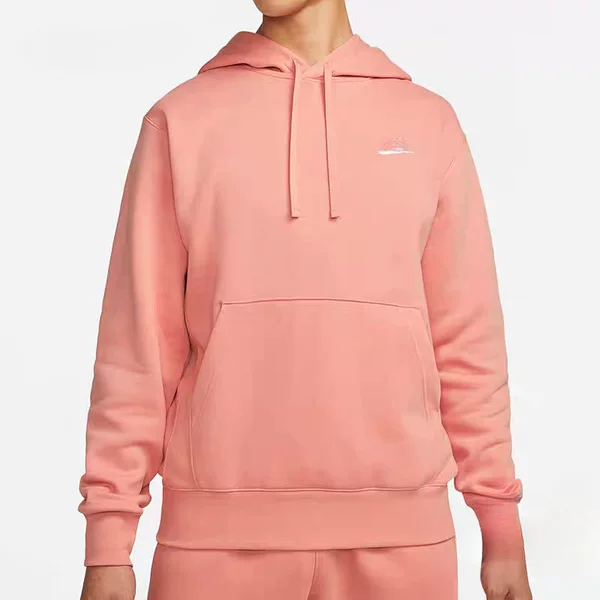 American-style minimalist embroidered logo hoodie, cross-border autumn and winter thickened warm men's casual loose pullover jacket