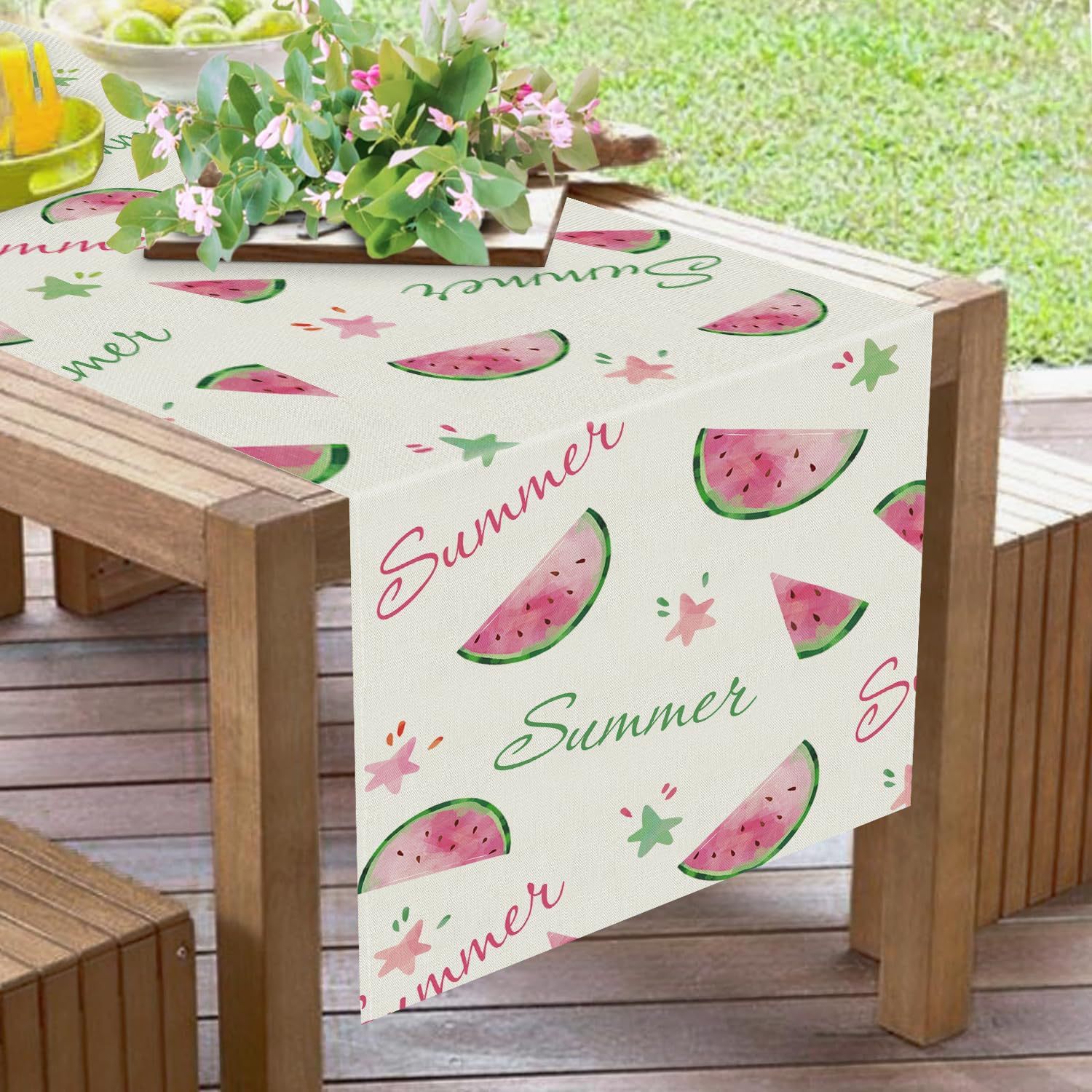 90g Weight Tablecloths Home Textiles & Decor Type Linen Material Letter, Fruit, Flower Pattern Simple Style Style Simple Style Letter Fruit Flower Linen Tablecloths 2