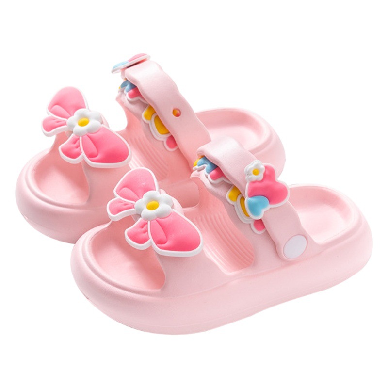 Zapatillas para niños de verano para niñas de dibujos animados de interior antideslizante bebé zapatillas para niños lindos zapatos de princesa de dos vías para niñas