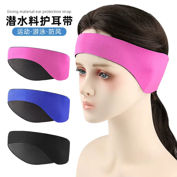 Sports Swimming Earband for Adults Bathing and Playing in the Water, Skin-Friendly Rebound, Anti-Water Ingress, Sweat-Absorbing Ear Protection Headband