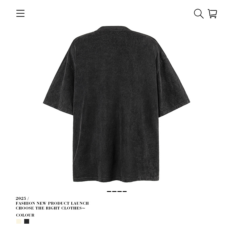 アメリカのレトロなファッションブランドの水洗いは古いプリントの半袖tシャツを作ります。