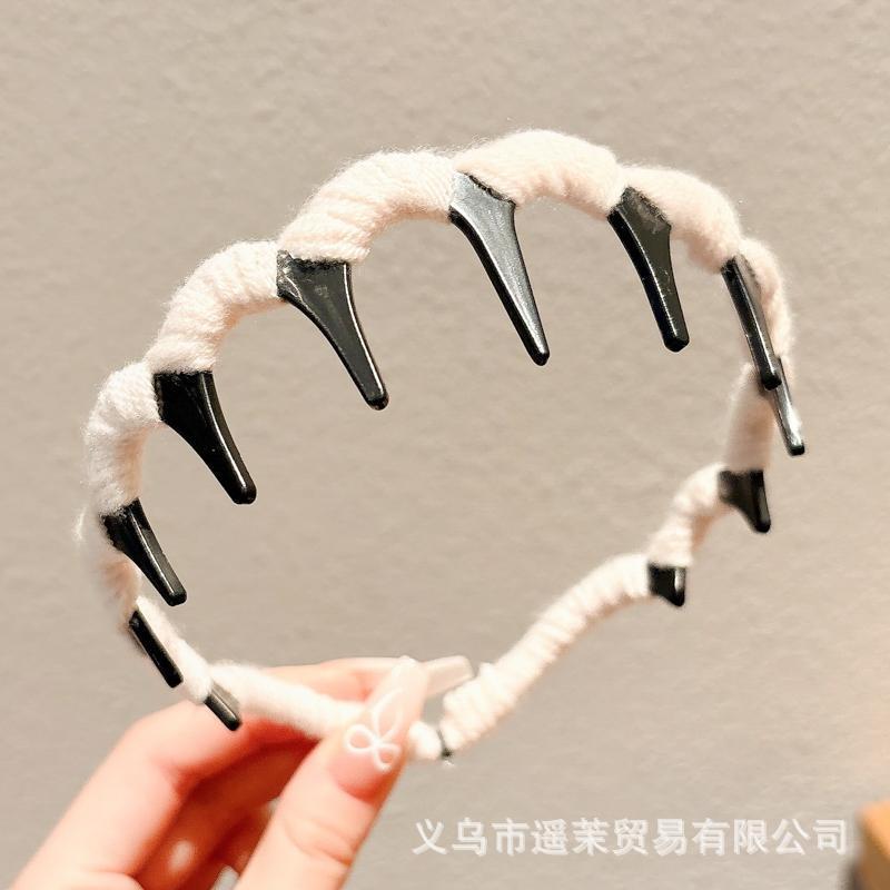 韩系蓬松高颅顶发箍女2025新款波浪带齿洗脸防滑头箍发卡发饰头饰|undefined