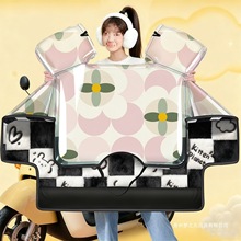 【科技防雨膜】电动车挡风被加绒加厚电瓶车冬季挡风罩四季通用