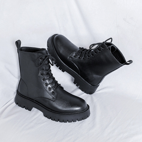 Martin boots men's British style high-top boots summer new mid-top leather shoes workwear Chelsea short boots 8228-R