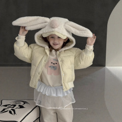 女童外套冬季棉服保暖棉衣2025新款儿童宝宝连帽上衣冬装童装衣服
