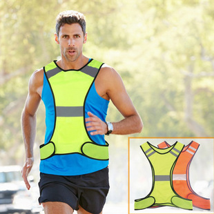 Reflective Vest Protective Clothing Reflective Clothing Reflective Highlight Chemical Fiber Safety Vest Fluorescent Clothing Cycling Night Running