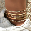 Metal chain, retro fashionable universal ankle bracelet