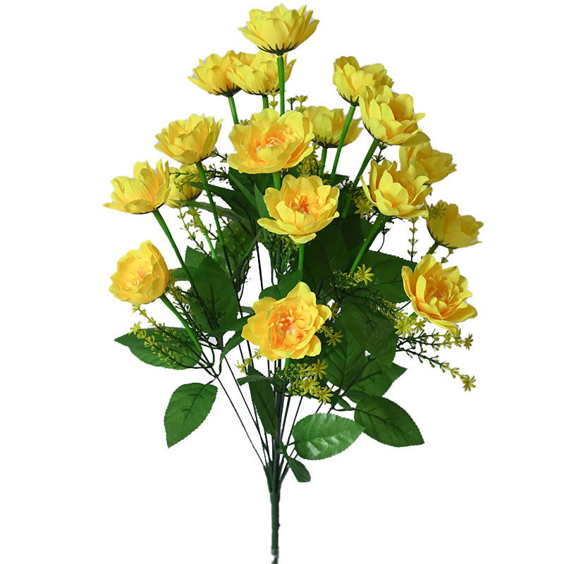 Flores simuladas 18 flores peonía cama de flores mixtas decoración de boda decoración de la sala de estar flores falsas ramo