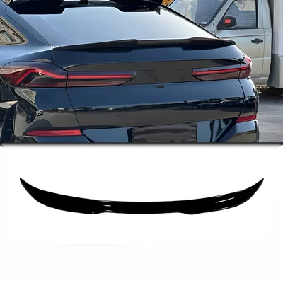 Suitable for BMW X6 rear spoiler G06, mid-wing spoiler for 19-26 models, made of ABS material, adhesive installation, non-destructive installation