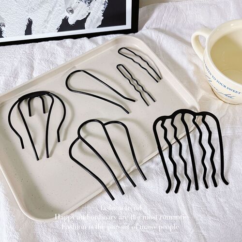 Lazy Person Round Headband Magic U-shaped Metal Clip Hair Pin for Women, Rear Braincase One-Sided Clip Hair Accessories, Wholesale