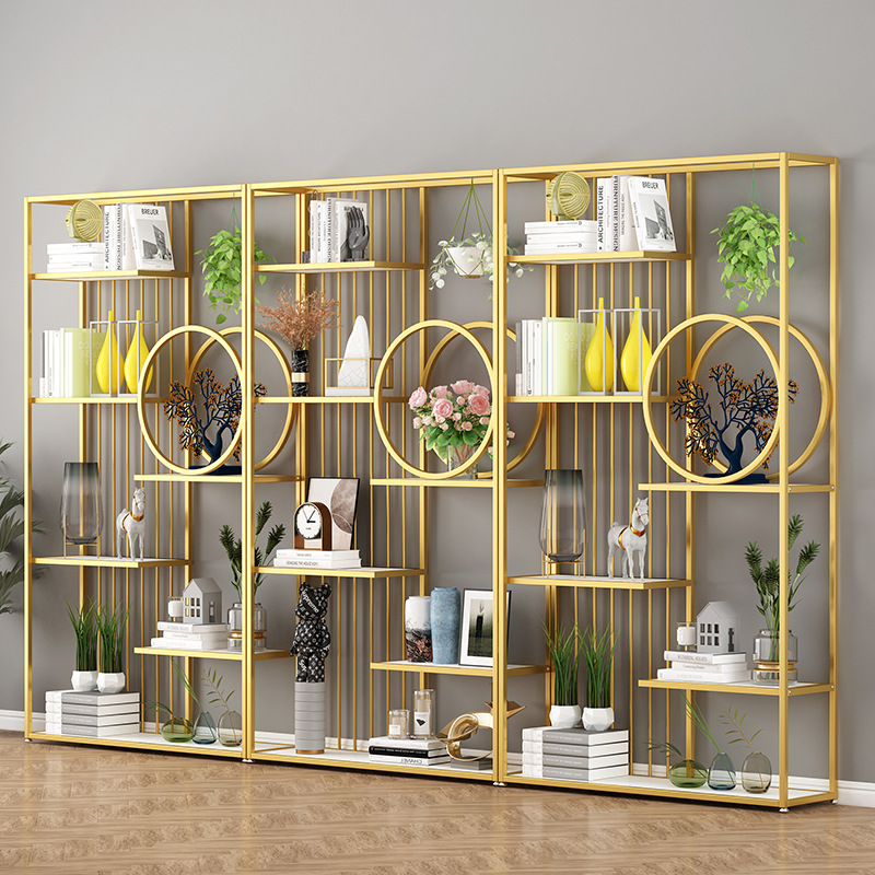 化妆品展示柜轻奢产品陈列柜美甲展示架美容院货架置物架落地柜子