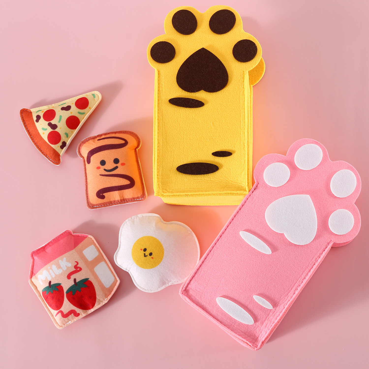 Gato gato queso de hierba juguetes sonidos fieltro bolsillos huevos gatos garras de gato palo de exhibición conjunto de bolsa de regalo para mascotas