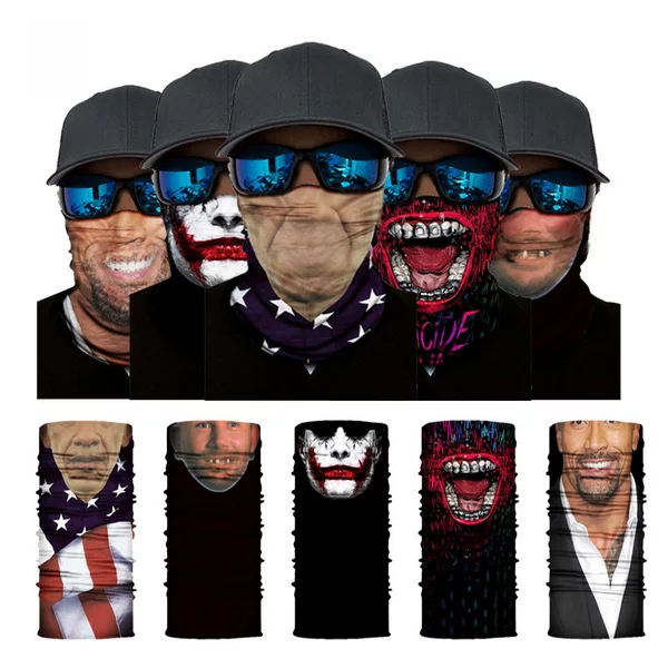 Skull Half Face Series Amazon Autumn and Winter Mask Protective Magic Headscarf Warm Sports Cycling Elastic