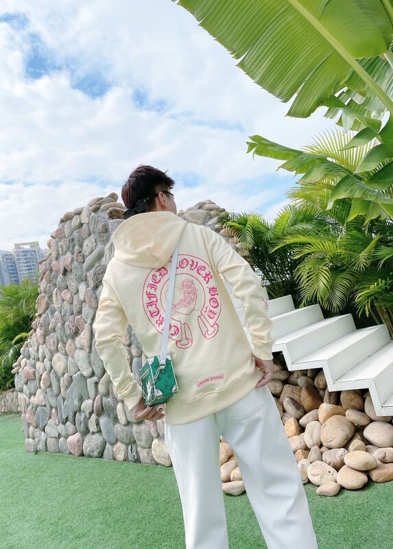 Chrome Hearts2022ss New Men's and Women's Autumn and Winter Quality Bf Wind Croc Cross Sanskrit Sweat