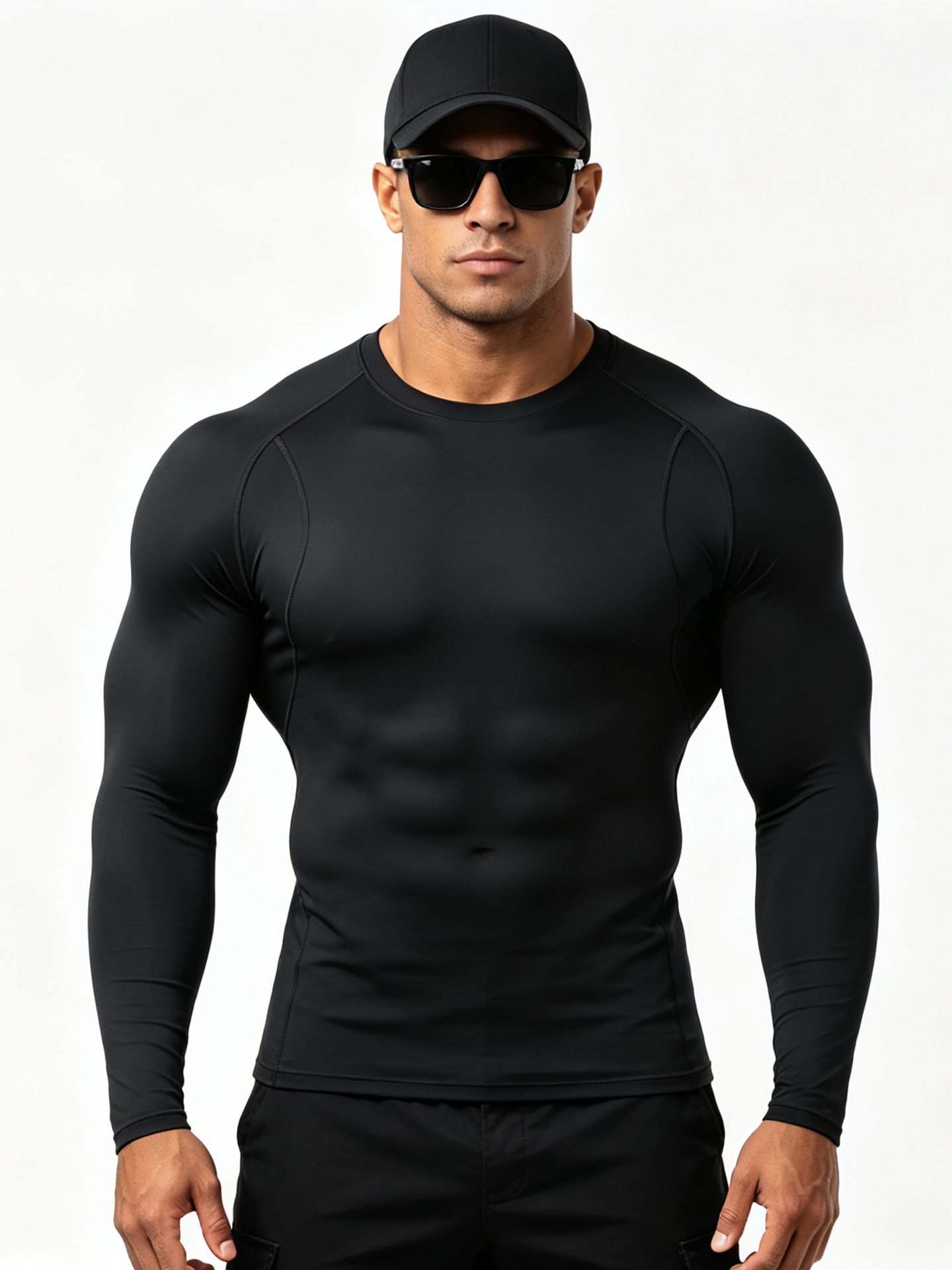 Mangas largas rápidamente secado maltas hombre correr maratón ropa de fitness de base de invierno de otoño calentamiento ropa interior alta elástica y lana