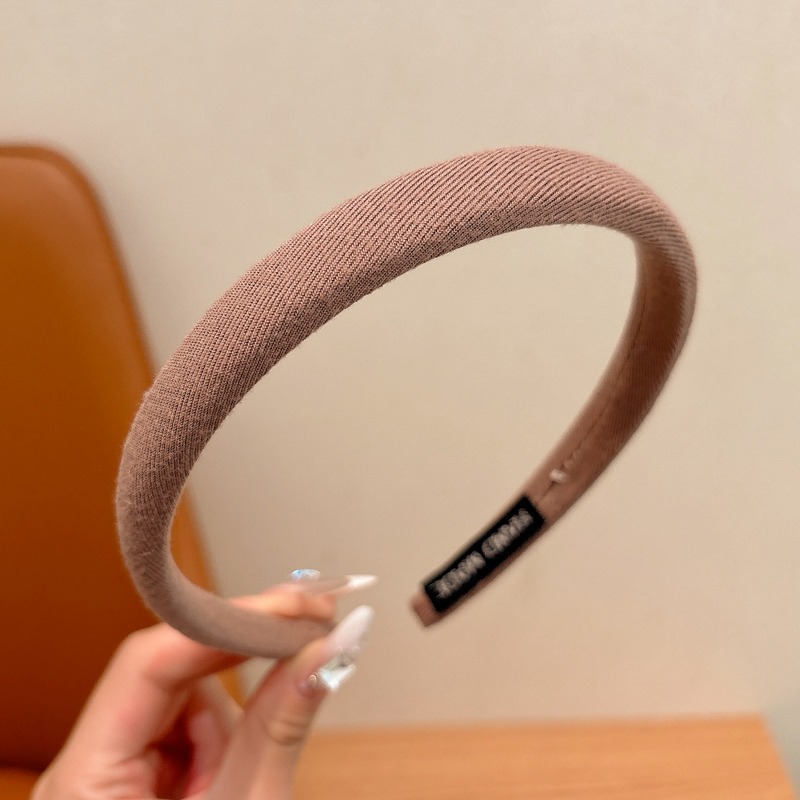 Niños de color café leche no estrangular esponja correa de cabello otoño y invierno nuevo tipo de niña correa de cabello de presión delgada correa de cabello cabeza alta