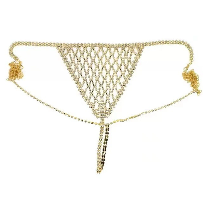 : цепь из страз Body Chain для груди и бёдер, набор цепочек — золотой/серебряный, модный ночной аксессуар