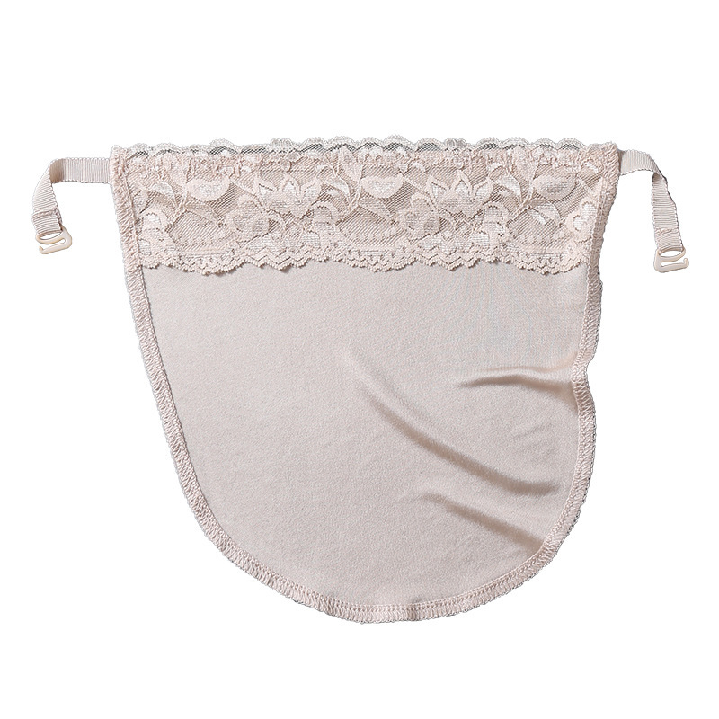 Natural Silk Silk Women's Anti-Exposure Bra, Exquisite Short Invisible Lace One-Piece Tube Top