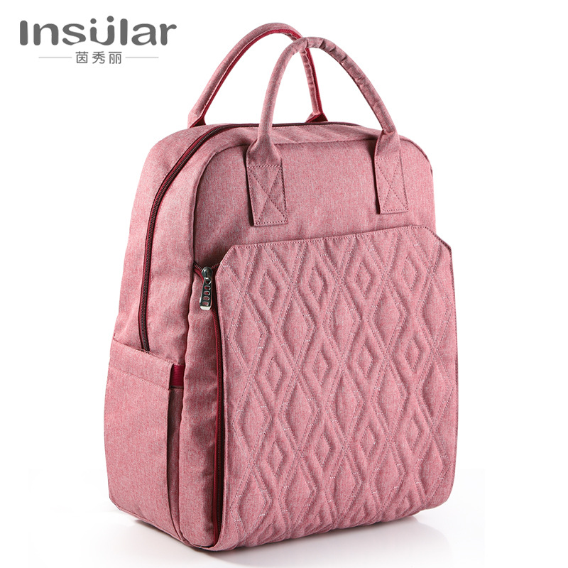 Mochila impermeable de gran capacidad para madres, con compartimento para botellas de aislamiento, ideal para uso exterior y viajes.