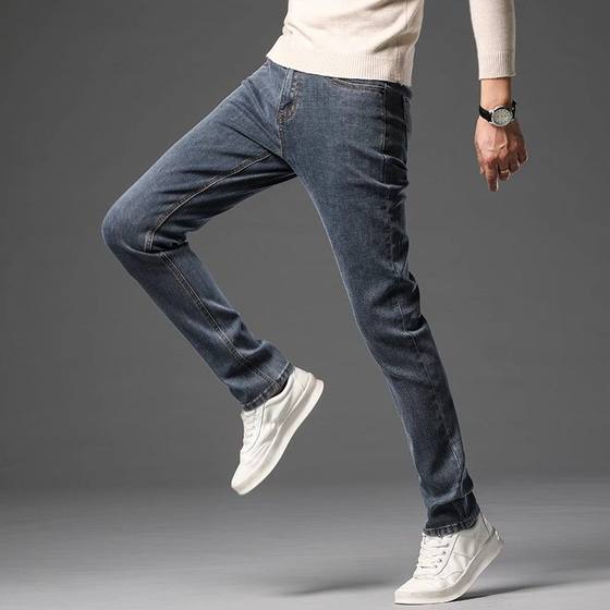 Summer Xintang Town Jeans Men's Loose Straight Stretch High-end Business Casual Long Pants Men's 2024 New