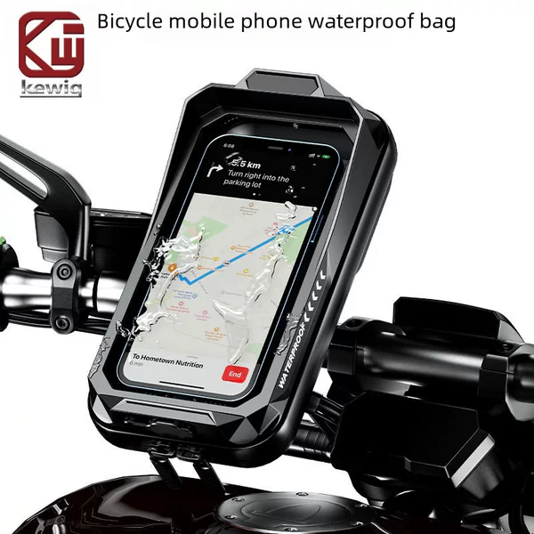 Kaiweige Bicycle Phone Waterproof Bag Touch Screen Mountain Bike Bag Front Frame Storage Bag Waterproof and Rainproof Phone Bag