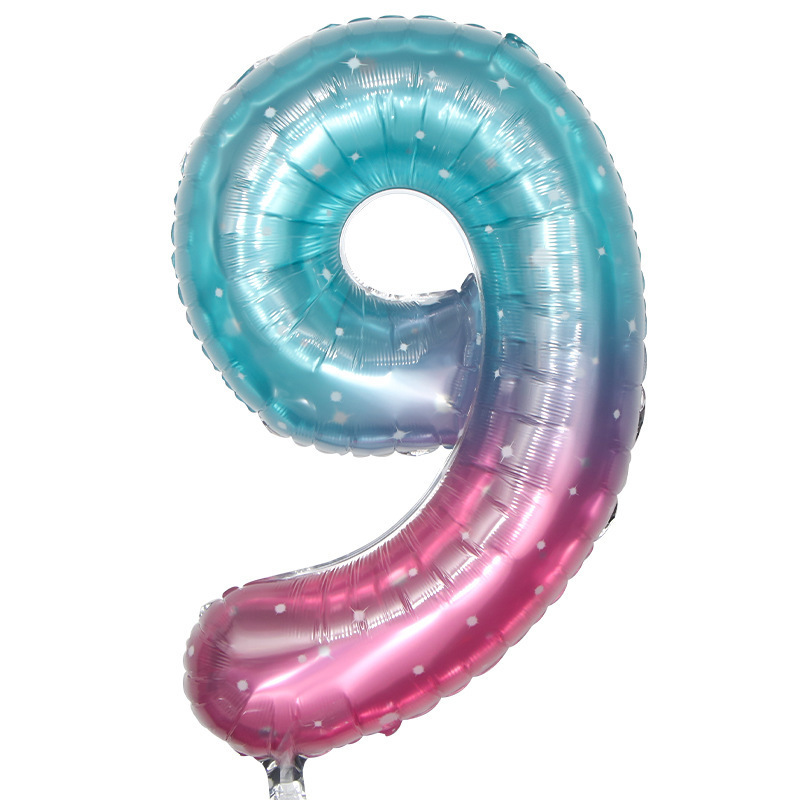 Globo de aluminio digital de 40 pulgadas, globo de aluminio con números grandes, versión delgada de 90 cm, varios colores de globos con números