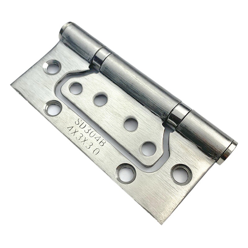 Fabricante de bisagras de acero inoxidable de 4 y 5 pulgadas para puertas de muebles, armarios y roperos, con rodamientos silenciosos y reducción de ruido.