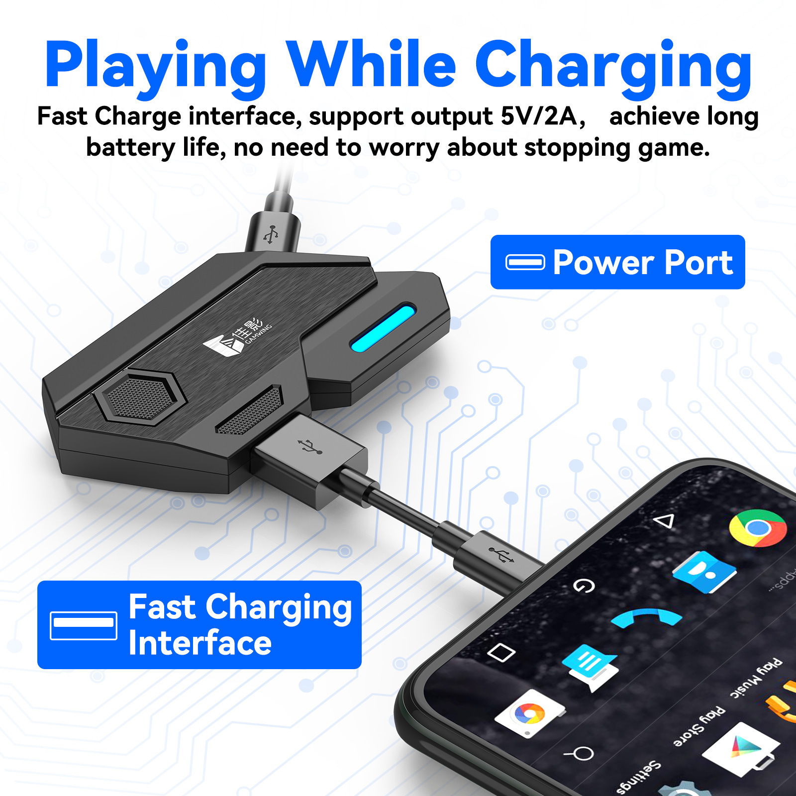 Jiaying MixSE PUBG Throne Set, Teclado y Ratón para Juegos Móviles con Bluetooth, Convertidor Universal para Android, Asistencia Automática de Apuntamiento