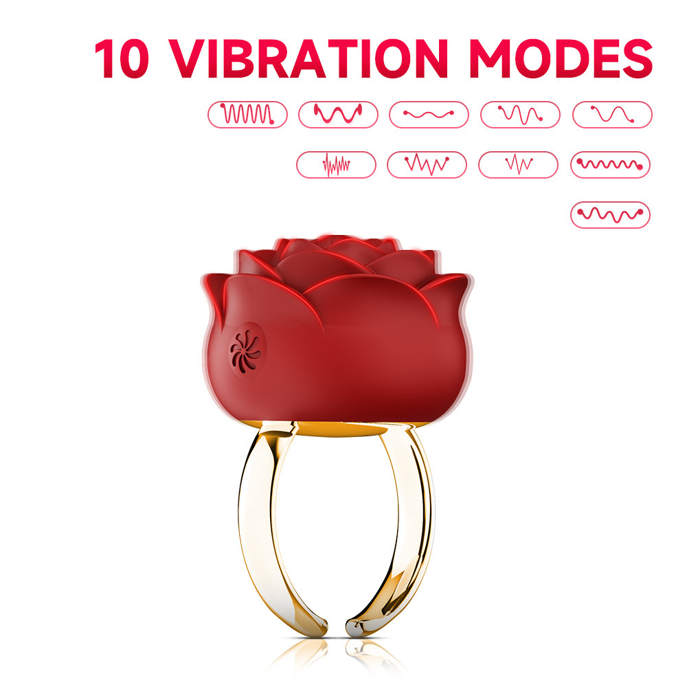 Rose Dolphin Vibrating Ring Necklace, Wearable Egg with Silicone Body and Quiet Motor — detail image 16