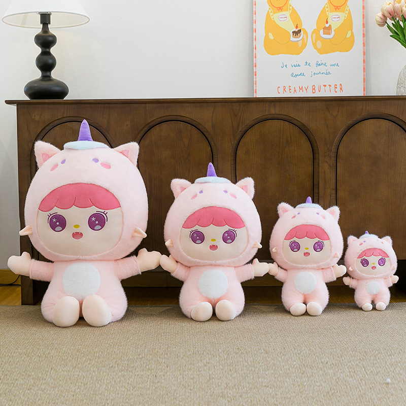 新型の毛の長いウサギのぬいぐるみのおもちゃのかわいい大きい耳のウサギの公仔のベッドの上のソファーは件の越境の対外貿易を並べます。|undefined