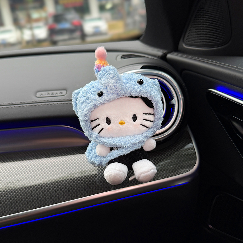 Cute Kitty automóvil ventilación perfume decoración 2025 nuevo creativo adorable muñeca de peluche para automóviles adornos