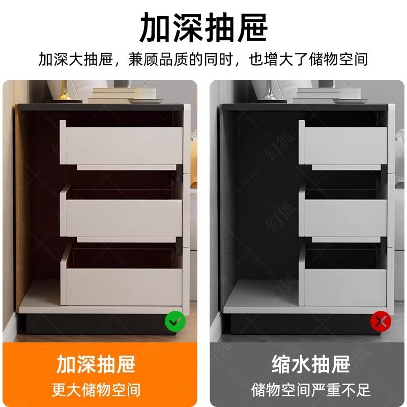 床头柜子家用卧室简约现代小型网红床边小柜子抽屉式收纳柜置物柜|undefined