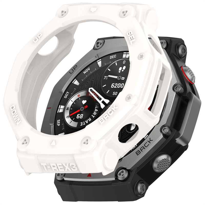 Suitable for AMAZFIT Huami T-Rex 3 watch armor protective cover rex3 frame anti-fall half-pack hollow soft shell 4