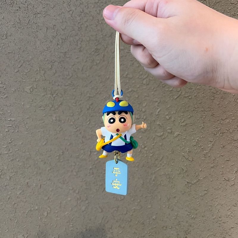 蜡笔小新可爱动漫同款正版公仔书包挂件创意礼品车载挂件后视镜|undefined