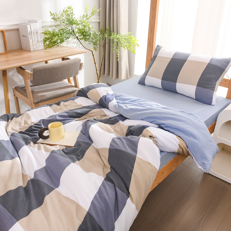 Algodón lavado, dormitorio de estudiantes de tres piezas, literas de dormitorio, lavable a máquina individual universal, lavado a máquina, nuevo estilo 2025