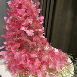 仿真紫藤花藤条 紫色悬挂假花 婚庆吊顶室内紫罗兰场景装饰花艺