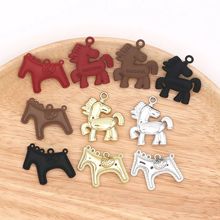 diy合金烤漆磨砂面生肖马耳饰钥匙扣车挂项链手链包包手作配件