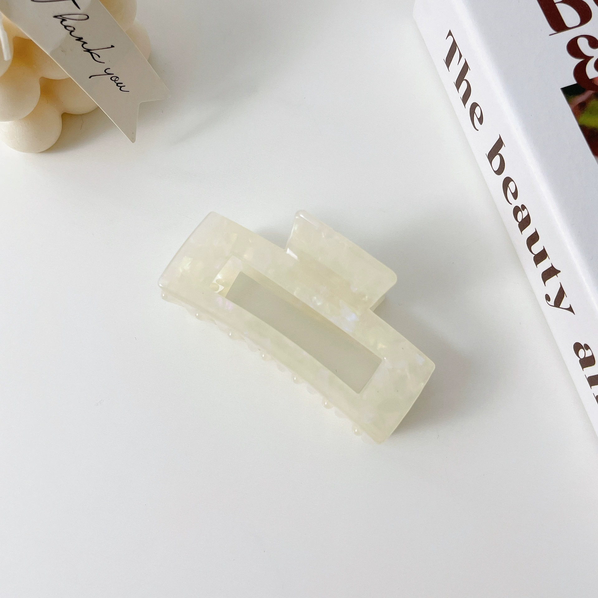 朵薇 Hairgrip, квадратная прическа, большой крабик булавка, акула, Южная Корея, простой и элегантный дизайн