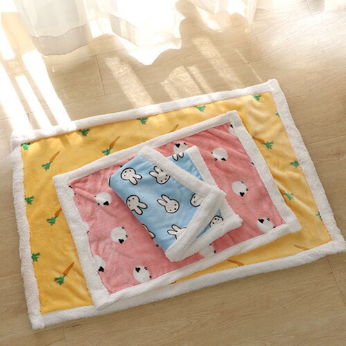 Cat Blanket Pet Throw Blanket Winter Small Blanket Dog Bed Mat Carpet Cat Nest Thick Cat Mat for Sleeping