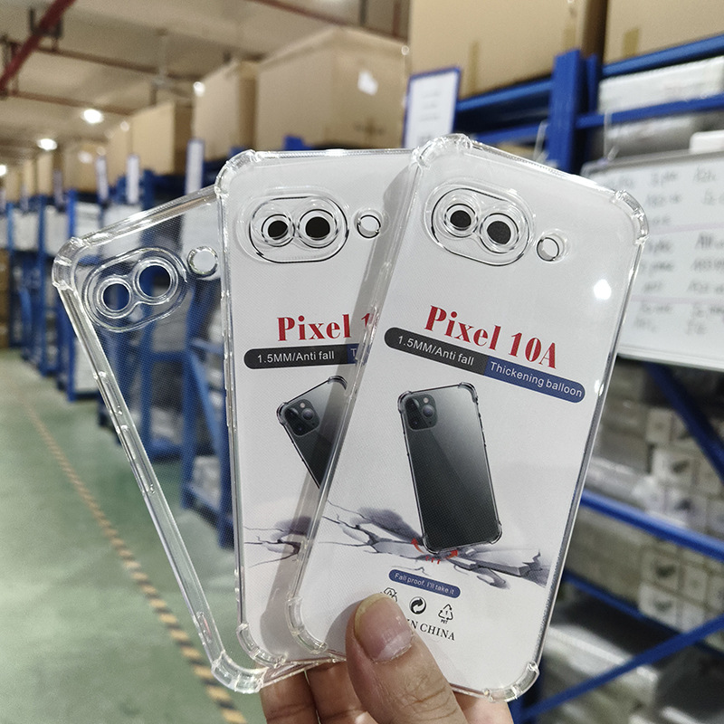 适用google 10a pixel8 谷歌9pro xl气囊透明四角防摔手机保护套