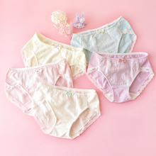 条装日单透气少女可爱蕾丝棉质三角内裤亲肤淑女