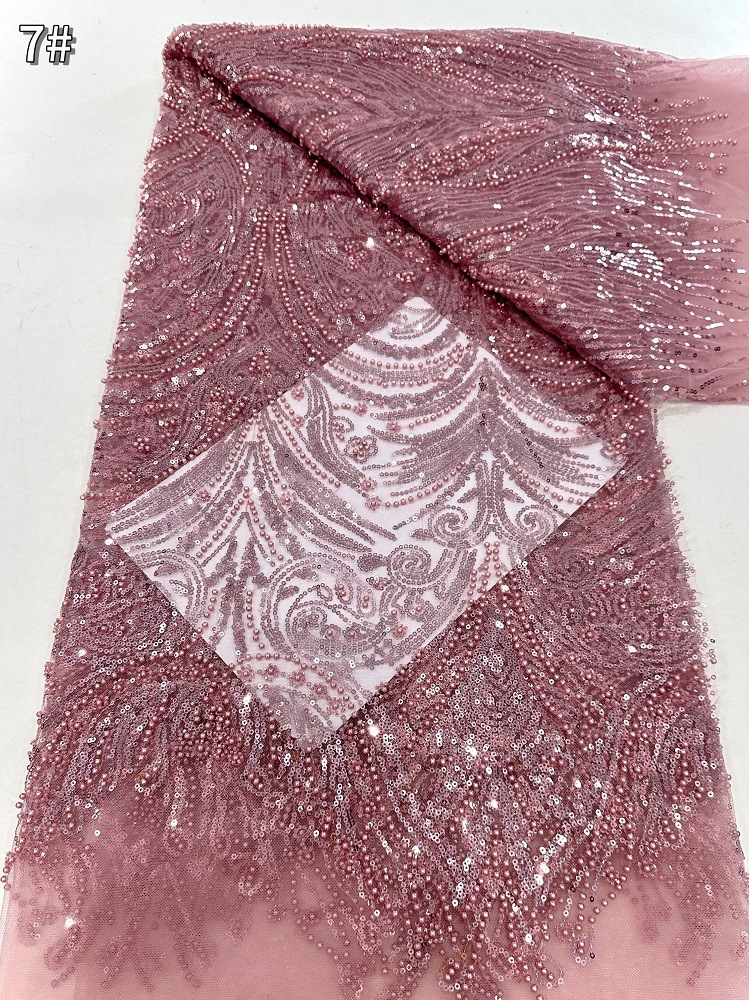 Tejido bordado, tejido de sequilla, tejido de sequilla, tela de flor tridimensional, tela bordada de perlas, comercio exterior transfronterizo spot