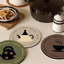 餐桌墊防燙墊隔熱墊菜墊子碗墊餐墊餐盤墊圓形吸水速干茶杯墊家用