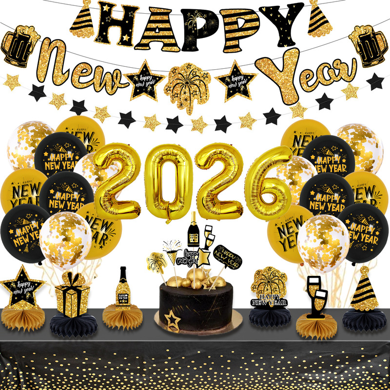 風船装飾 新年パーティー用品 跨境卸売 新年装飾 アルミフィルム丸型風船セット|undefined