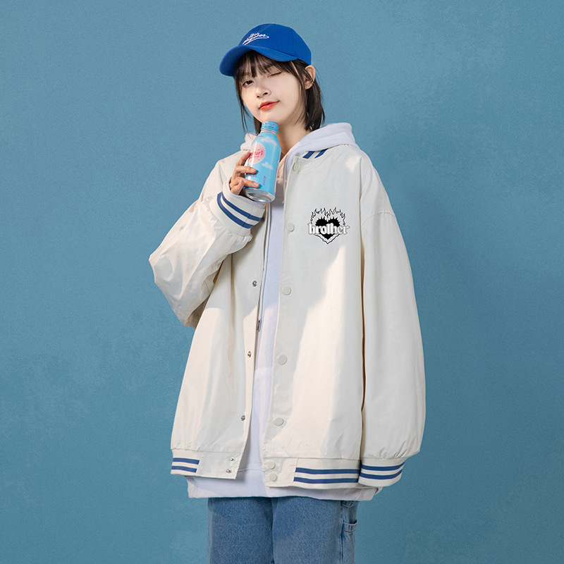 2022 spring coat men and women couples spring Korean fashion baseball jacket Hong Kong wind loose top wholesale
