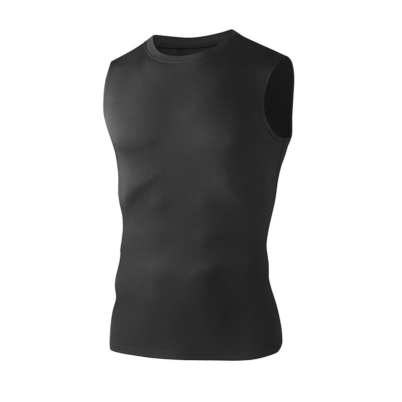Odm personalizado azul sin mangas ropa deportiva rápida camiseta de presión camiseta de vestir chaleco de hombre ropa de ejercicios
