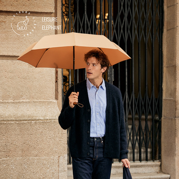 Automatic elite umbrella with umbrella holder from natural wood…